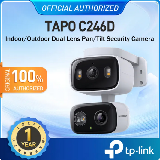 Tp-Link Tapo C246D Indoor/Outdoor Dual Lens Pan/Tilt Security Camera